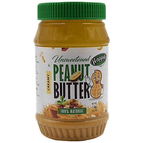 Happilo Peanut Butter - Creamy, All Natural, 1 kg Jar