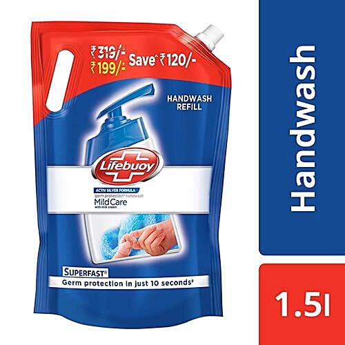 Lifebuoy Handwash - Mild Care, 1.5 L  