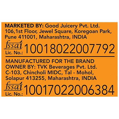 Good Juicery Orange Juice, 200 ml  No Added Sugar, No Preservatives