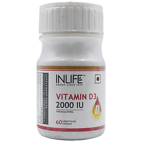 Buy INLIFE Supplement Vitamin D3, Cholecalciferol, 2000 IU, Liquid