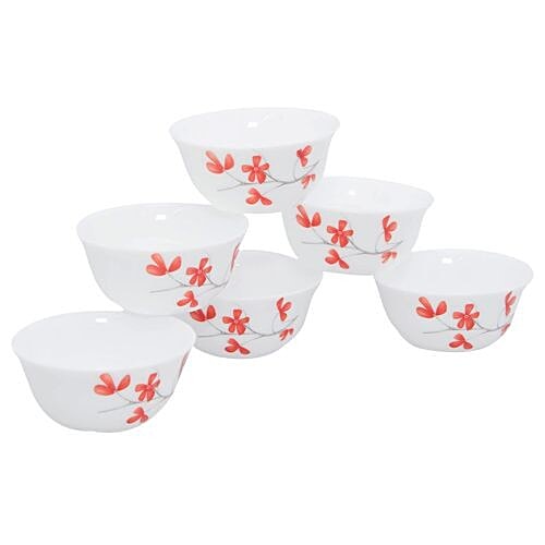 Buy Laopala Diva Opalware Ivory Soup Bowl Set Cherry Petal Online at