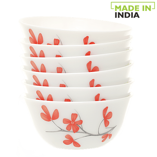 Buy Laopala Diva Opalware Ivory Snack Bowl Set Cherry Petal Online at