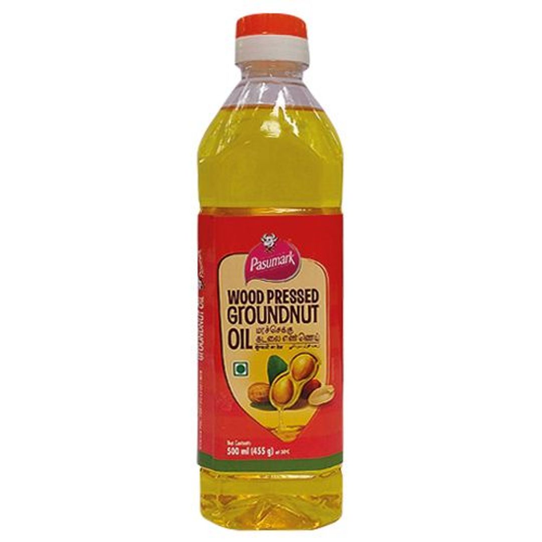 Pasumark Oil - Groundnut, Chekku, Mara, 500 ml Pet Bottle