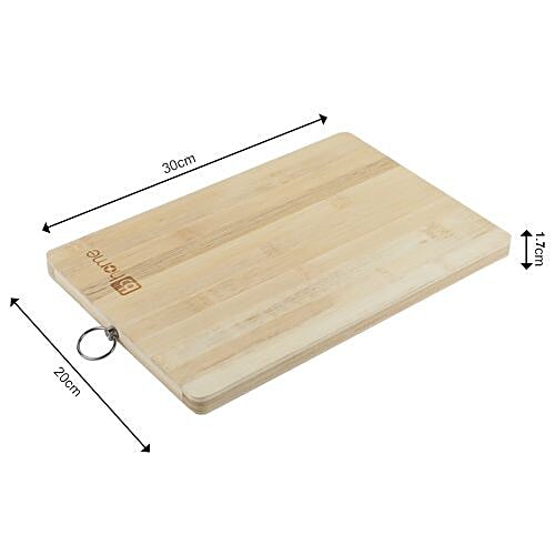 BB Home Chopping-Cutting Board - Bamboo Wood, Steel Hook, BH 040, 1 pc  