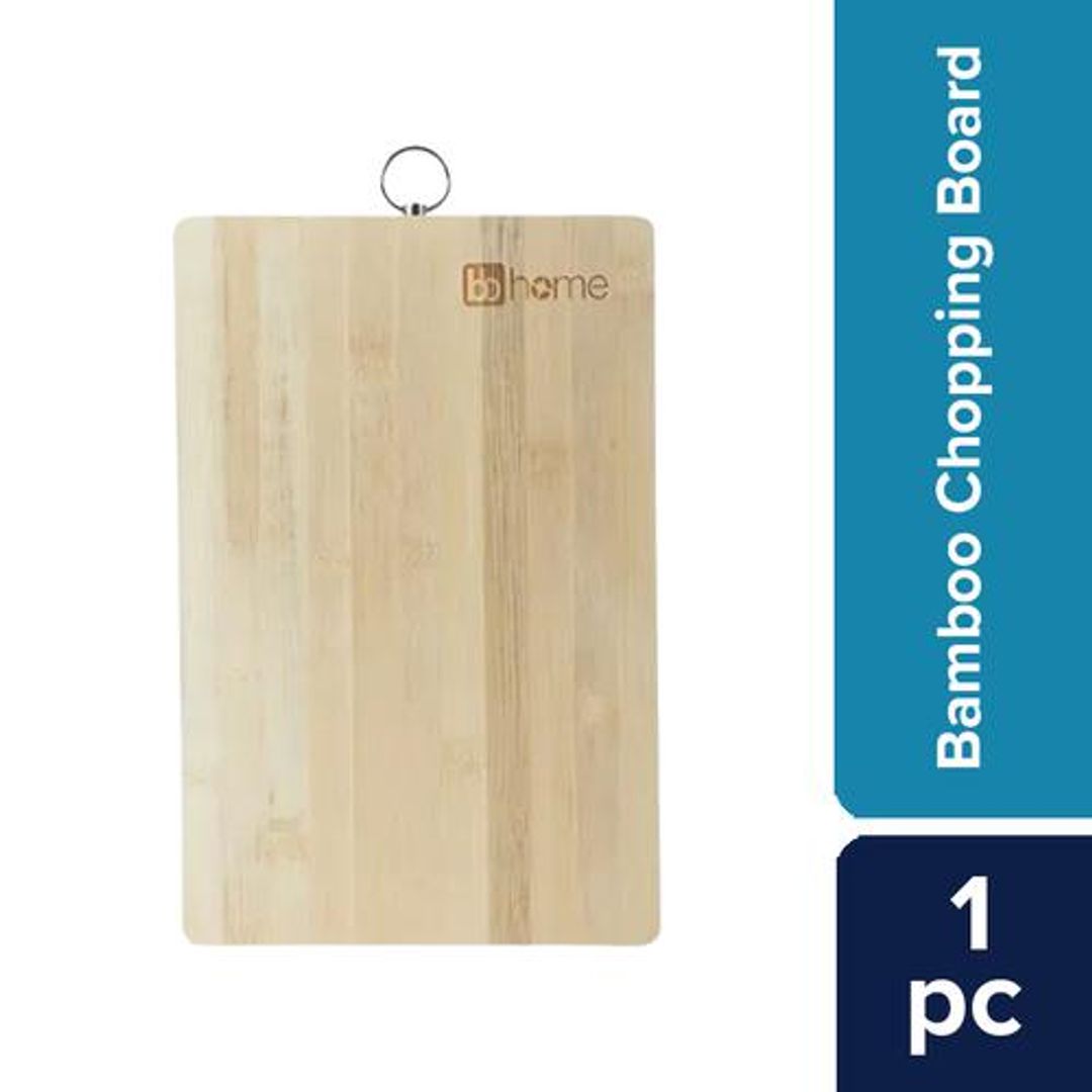 BB Home Chopping-Cutting Board - Bamboo Wood, Steel Hook, BH 040, 1 pc 