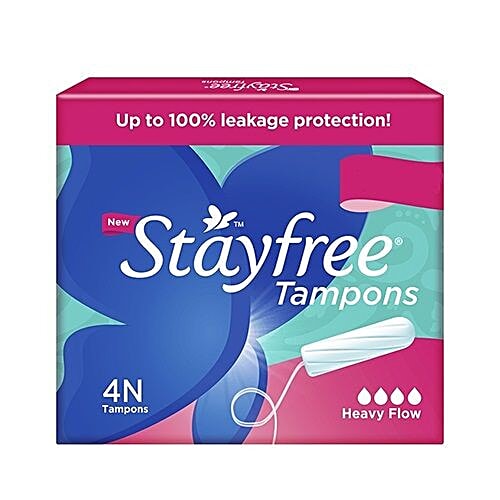 STAYFREE Tampons - Heavy Flow, 4 pcs  100% Leakage Protection