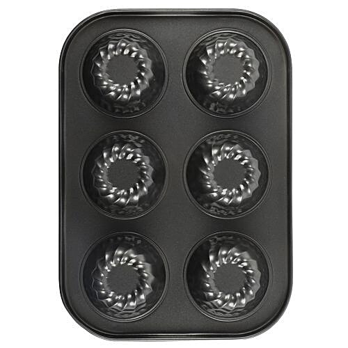 DP Metallic Cupcake/Muffin Mould For Baking - Grey BB631, 1 pc  