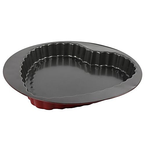 DP Metallic Cake/Muffin Mould For Baking Heart Shaped - Black BB 635, 1 pc  