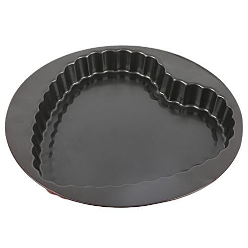 DP Metallic Cake/Muffin Mould For Baking Heart Shaped - Black BB 635, 1 pc  