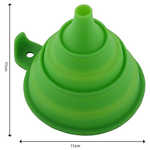 DP Silicone Collapsible Funnel - Dark Green BB 144 4, 1 pc  