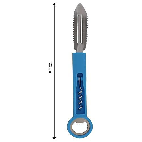 DP 3-in-1 Opener - Peeler - Corkscrew - Blue BB 628, 1 pc  