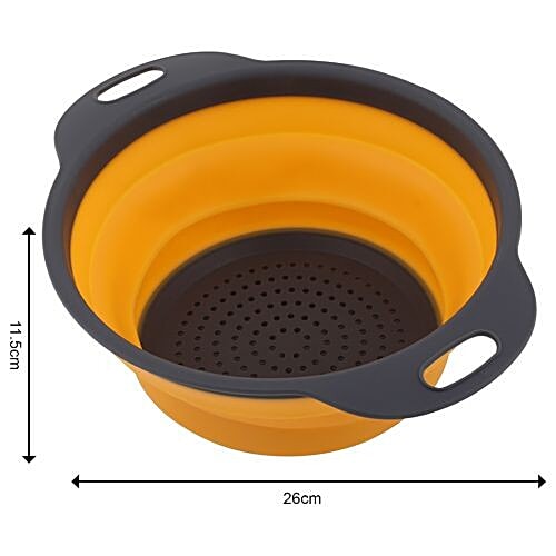 DP Collapsible Silicone Colander/Strainer - Assorted Color, Big, Bb 630, 1 pc  