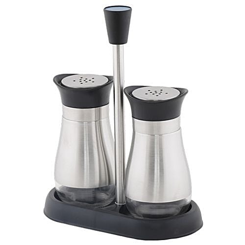 DP Spice/Salt/Pepper Holder With Stainless Steel Cover - Silver, BB 530, 2 pcs  