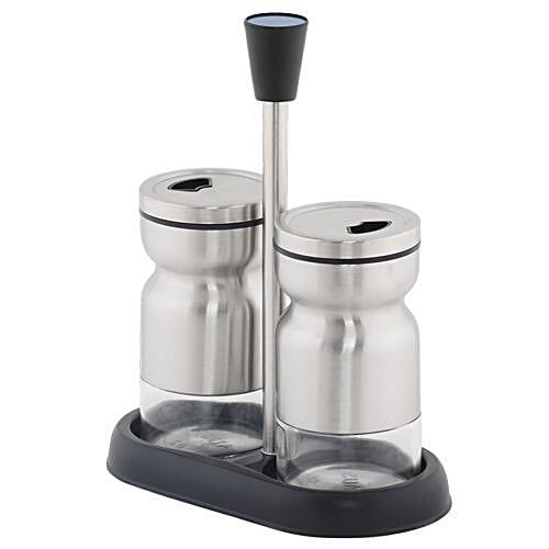 DP Steel Salt & Pepper Holder - Silver, BB 540, 2 pcs  