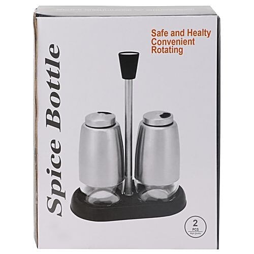 DP Steel Salt & Pepper Holder - Silver, BB 541, 2 pcs  