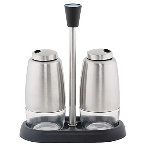 DP Steel Salt & Pepper Holder - Silver, BB 541, 2 pcs  