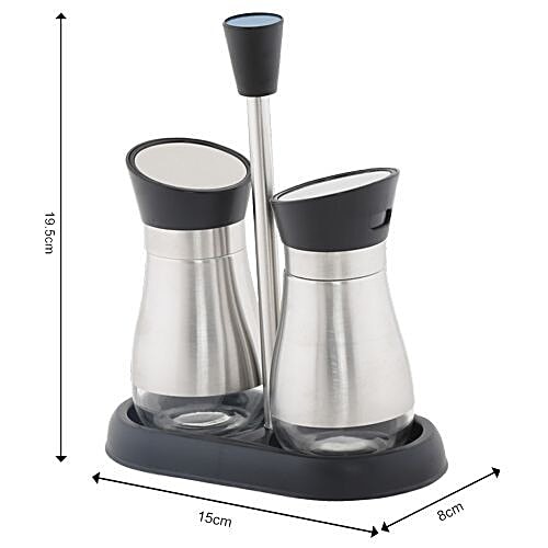 DP Stainless Steel Spices Bottle/Holder - Silver, BB 543, 2 pcs  