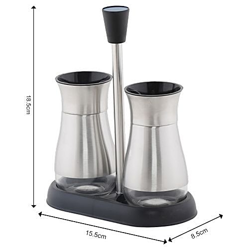DP Stainless Steel Spices Bottle/Holder - Silver, BB 544, 2 pcs  