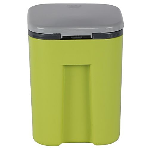 DP Plastic Desktop Dustbin - Green, BB 615 2, 2 L  