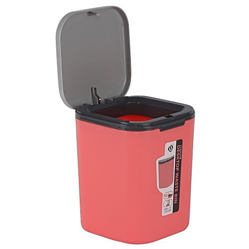 DP Plastic Desktop Waste-Dustbin - Pink, BB 615 3, 2 L  