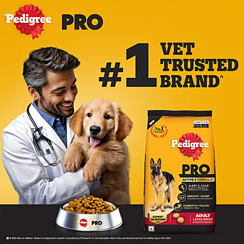 Pedigree PRO Adult 18 Months+ Large Breed Dry Dog Food, 20 kg Expert Nutrition, Vet Trusted Brand