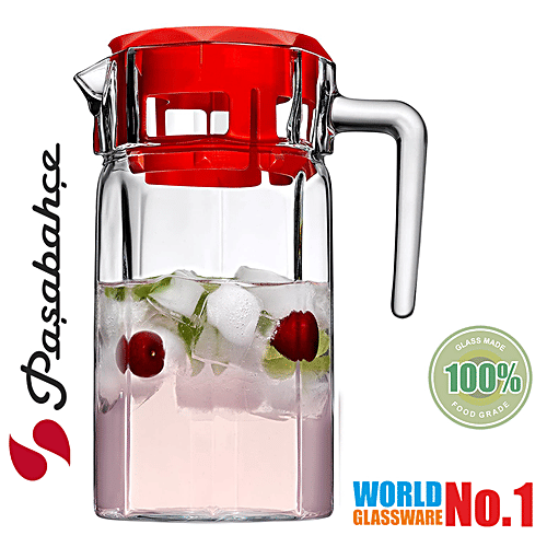 Pasabahce Glass Jug/Carafe/Bottle/Kosem, 1.25 L