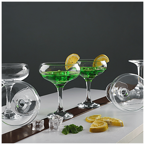 Pasabahce Bistro Stemware Champagne Glass, 270 ml Set of 6 Dishwasher Safe