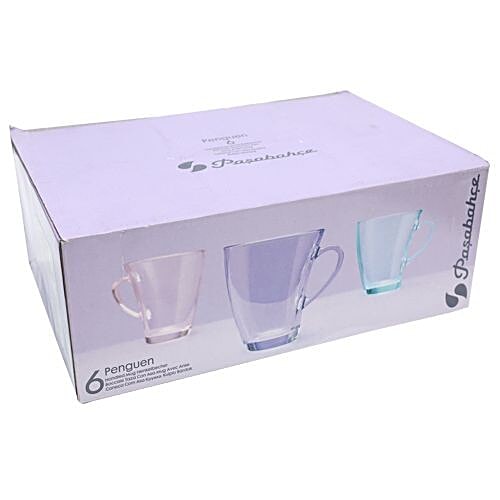 Pasabahce Penguen Tea/Coffee Mug - Purple, 295 ml Set of 6 