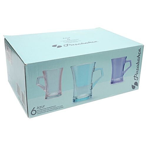 Pasabahce Azur Tea/Coffee Mug - Evergreen, 210 ml Set of 6 