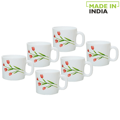 Buy LaOpala Chai/Tea Cup Set Opalware, Radiant Curves, 120 ml Online