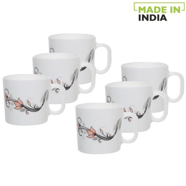 Buy LaOpala Chai/Opalware Coffee Mug Set Scarlet Blooms Online at