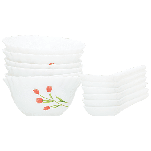 LaOpala Opalware Soup Set - Radiant Curves, 12 pcs  