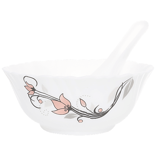 LaOpala Opalware Soup Set - Scarlet Blooms, 12 pcs  