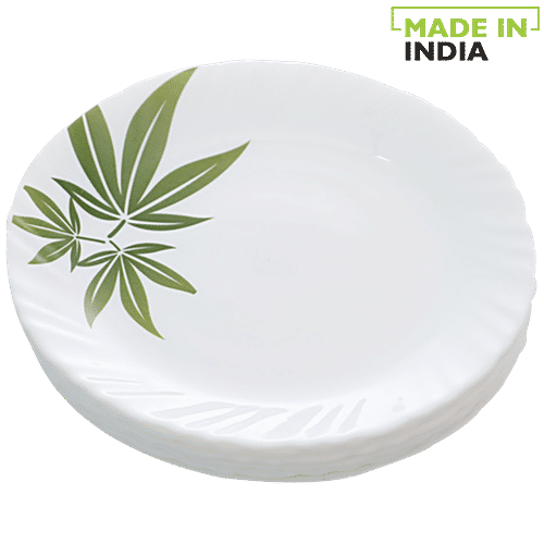 LaOpala Opalware Quarter Plate - Trinity Green, 7.5 inch Set of 6 