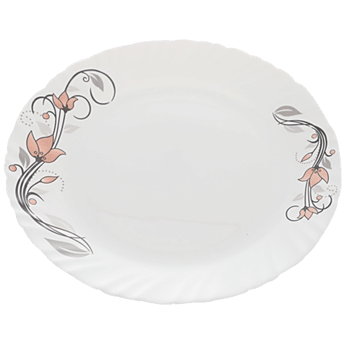 LaOpala Opalware Quarter Plate - Scarlet Blooms, 7.5 inch Set of 6 