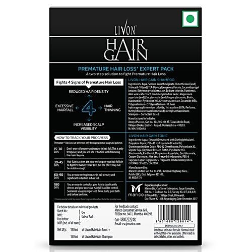 Buy Livon Expert Pack Shampoo & Tonic, Hair Gain Online at Best Price