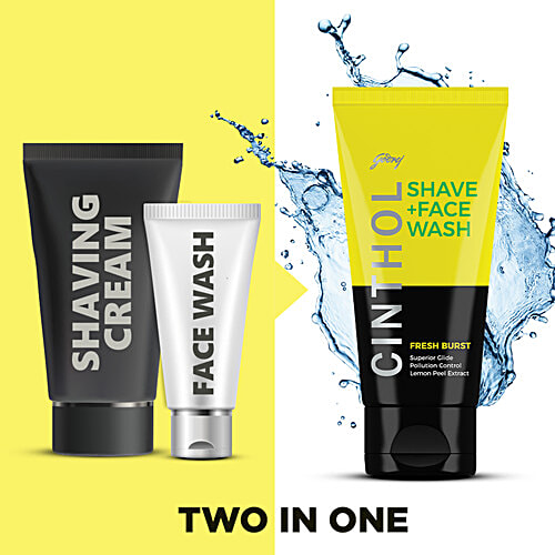 Buy Cinthol 2in1 Shaving Cream + Face Wash Fresh Burst Online at