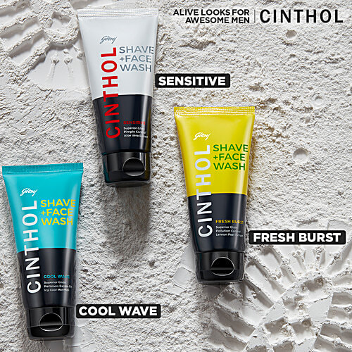 Buy Cinthol 2in1 Shaving Cream + Face Wash Cool Wave Online at Best