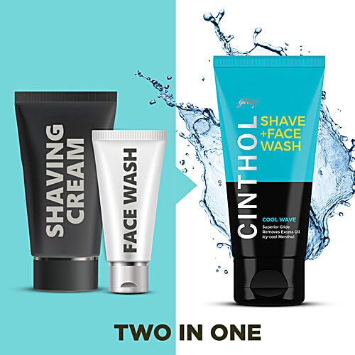 Buy Cinthol 2in1 Shaving Cream + Face Wash Cool Wave Online at Best