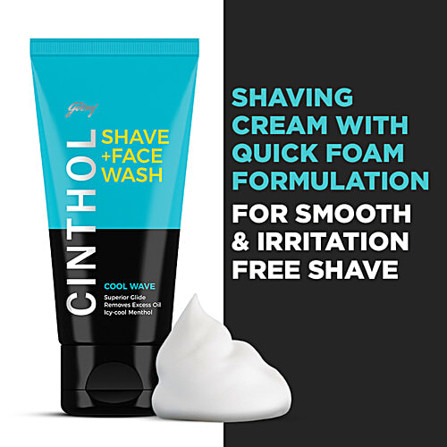 Buy Cinthol 2in1 Shaving Cream + Face Wash Cool Wave Online at Best