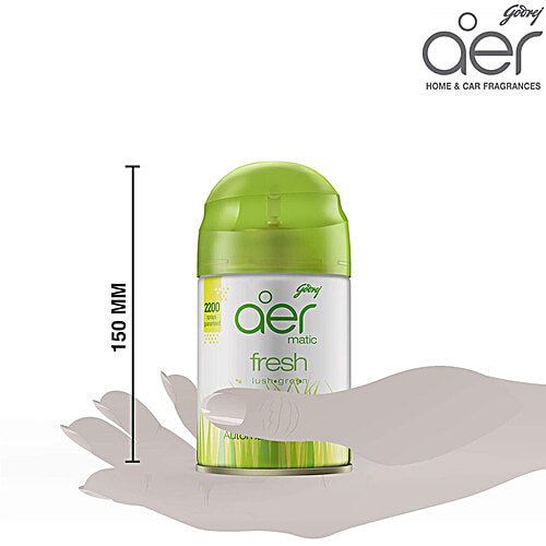 Godrej Aer Fresh Lush Green Air Freshener - Refill, 210 ml  Lasts Up to 2200 Sprays