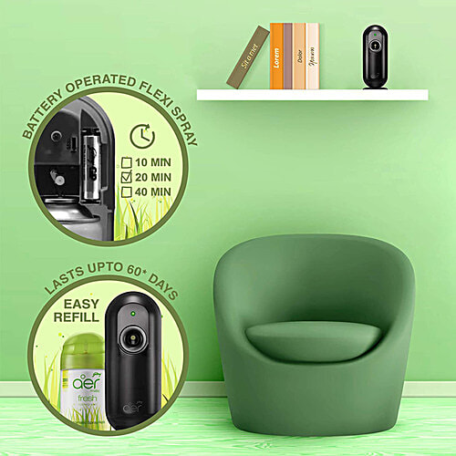 Godrej Aer Fresh Lush Green Air Freshener - Refill, 210 ml  Lasts Up to 2200 Sprays