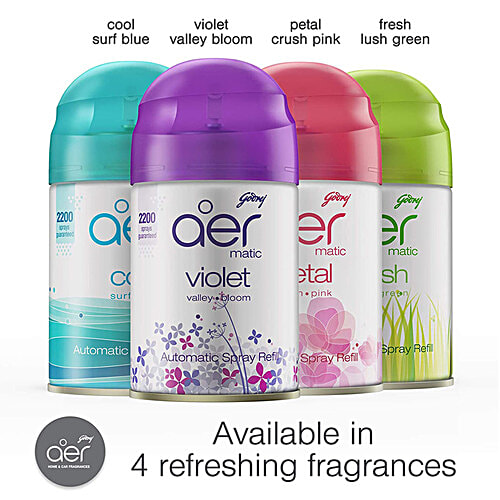 Godrej Aer Fresh Lush Green Air Freshener - Refill, 210 ml  Lasts Up to 2200 Sprays