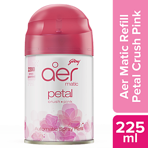godrej aer matic refill automatic room fresheners petal crush pink 225ml