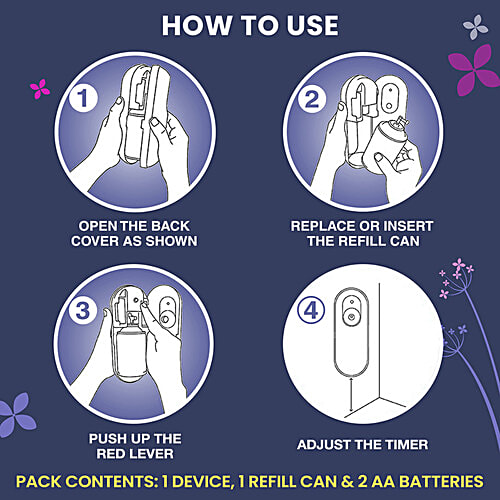 Godrej Aer Violet Valley Bloom Air Freshener - Kit, 210 ml (Machine + 1 Refill)