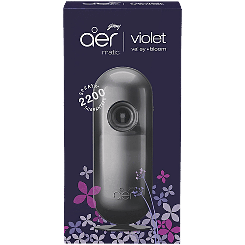 Godrej Aer Violet Valley Bloom Air Freshener - Kit, 210 ml (Machine + 1 Refill)