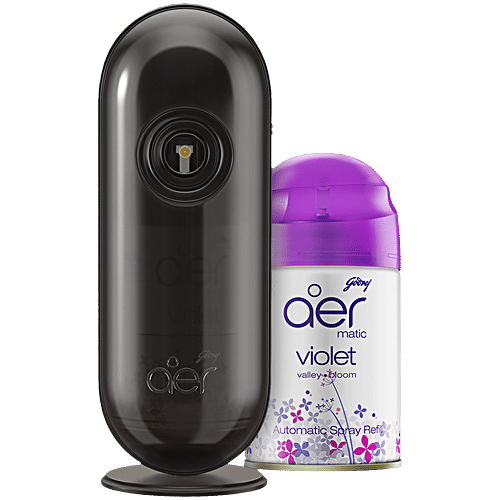 Godrej Aer Violet Valley Bloom Air Freshener - Kit, 210 ml (Machine + 1 Refill)