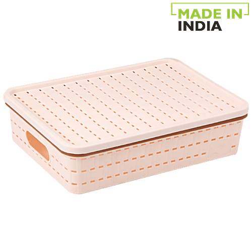 Nayasa Gloria Fruit Plastic Basket Small - Peach, 1 pc  