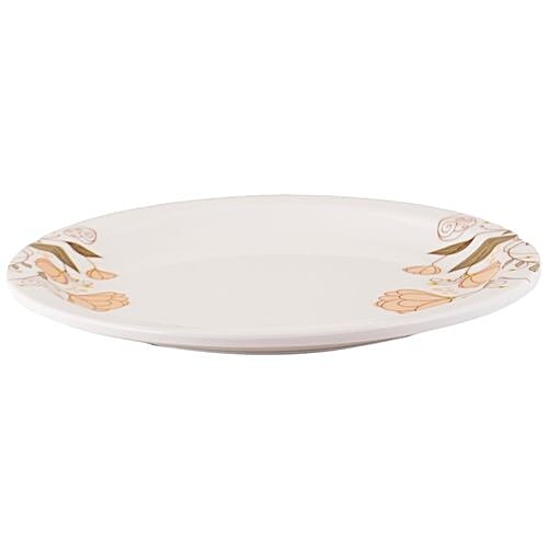 Iveo 100% Melamine Dinner Plate Set - SMG, 28 cm (Pack of 2) Freezer Safe, Break Resistant