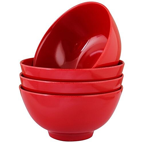 Buy Iveo 100 Melamine Veg Bowl Red Online at Best Price of Rs 306.44